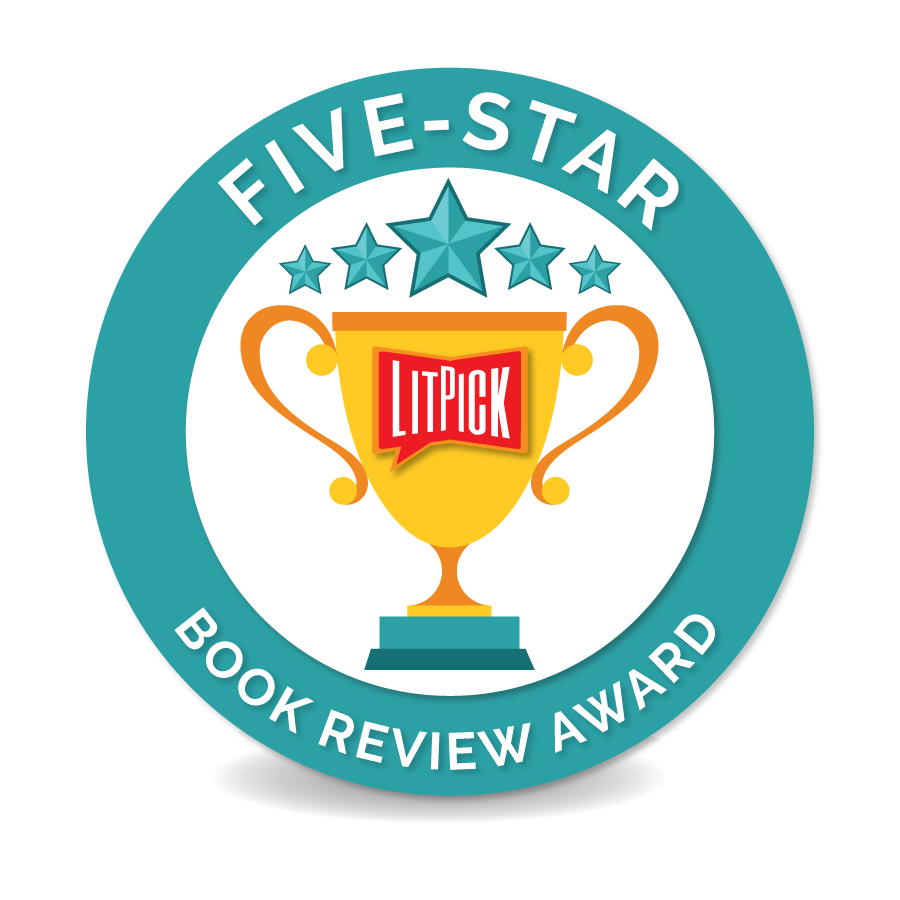 The LitPick Five Star Book Award in turquoise