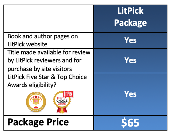 LitPick Book Reviews Package Pricing and Awards