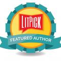 LitPick Featured Author Interview badge - turquoise version